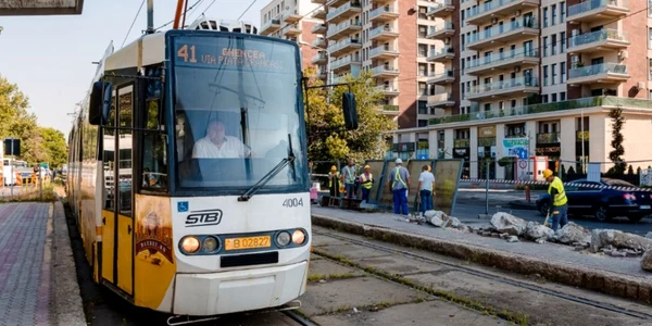 linia de tramvai 41 foto facebook Nicuşor Dan