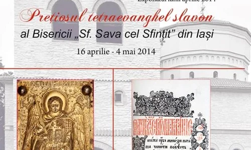 Prețiosul Tetraevanghel al Parohiei „Sf  Sava cel Sfințit“ din Iași, exponatul lunii aprilie la MNIR jpeg