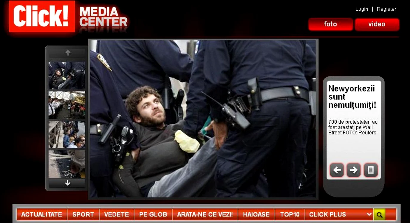 700 de protestatari au fost arestaţi pe Wall Street FOTO: Reuters