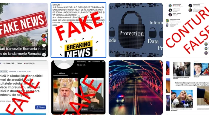 Informații false propagate pe rețelele sociale. FOTO colaj MAI