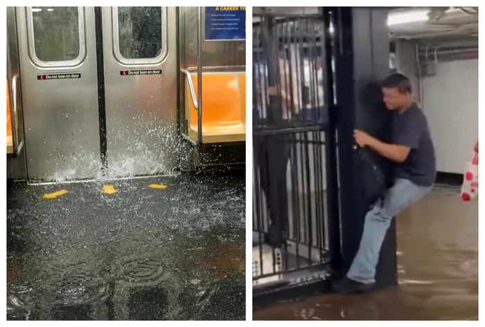 VIDEO Stare de urgență în New York din cauza ploilor: imagini dramatice cu metroul inundat