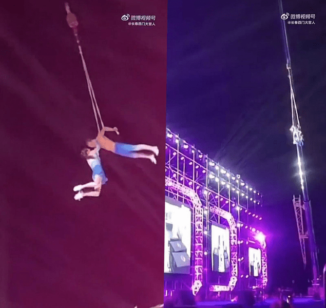 Momentul în care o acrobată cade de la înălțime, în timpul spectacolului. Cine se face vinovat de moartea ei VIDEO