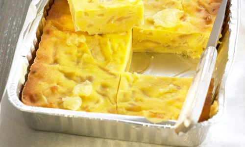 Onion mozzarella corn flour tart jpeg