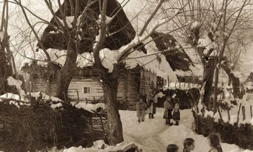 Iarna în 1930 pe uliţele din Ţinutul Pădurenilor  Imaginile rare care surprind atmosfera pitorească a satelor jpeg