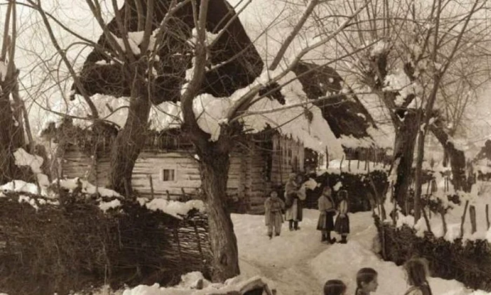 Iarna în 1930 pe uliţele din Ţinutul Pădurenilor  Imaginile rare care surprind atmosfera pitorească a satelor jpeg