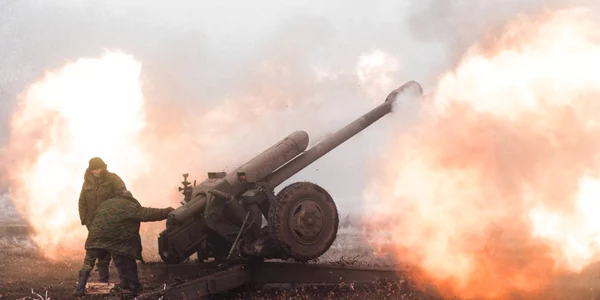 tun obuze foc separatisti pro rusi donbass razboi foto mil.in.ua