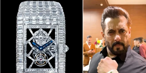Salman Khan și ceasul de 3 milioane de dolari încrustat cu 714 diamante Colaj Jacob & Co