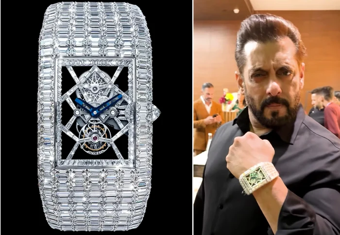Salman Khan și ceasul de 3 milioane de dolari încrustat cu 714 diamante Colaj Jacob & Co