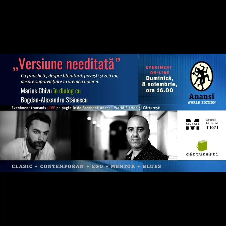Scriitorii Marius Chivu și Bogdan Alexandru Stănescu, dialog față în față despre literatură jpeg