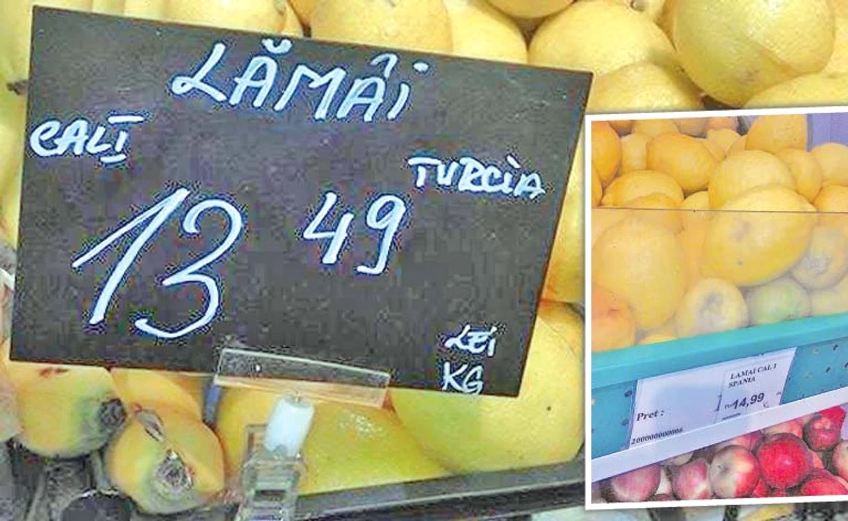 
    Lămâile au preţuri  cuprinse între  13 și 16 lei  