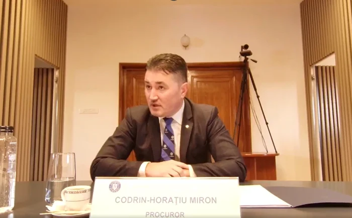 Procurorul Codrin-Horațiu Miron. FOTO: Facebook/captură video