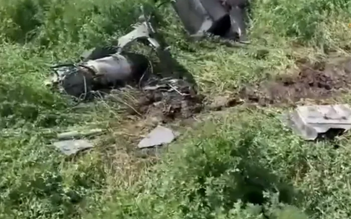 Pe rețelele sociale au apărut imagini cu rămășițele unei rachete Storm Shadow FOTO Captură Twitter