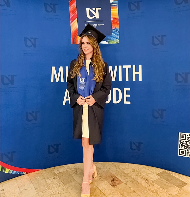 Magda Pălimariu, cu al doilea master. FOTO: Instagram
