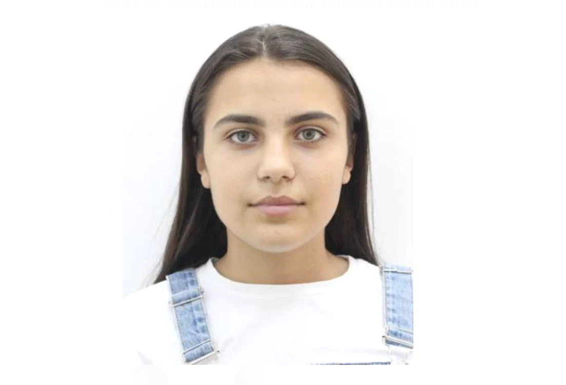 Caragea Somna Andreea a plecat de acasă în noaptea de 20/21 august 2022. FOTO IPJ Olt