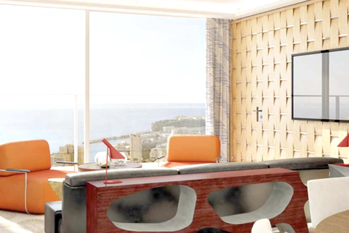 Apartamentul oferă o privelişte de neuitat asupra întregului principat Monaco şi asupra Mării Mediterane (Fotografii: Tour Odéon)