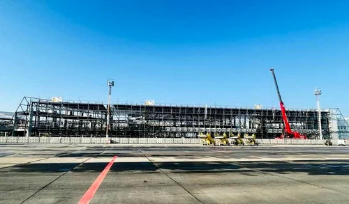 Construcția noului terminal al Aeroportului Timișoara FOTO Ștefan Both