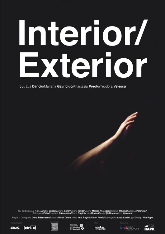 Afiș spectacol „Interior Exterior”