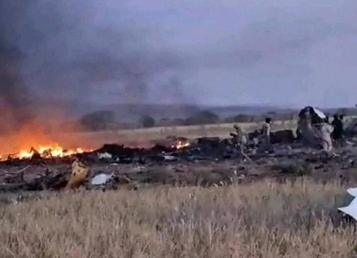 Imagine de la locul prăbuşirii avionului. Sursă foto: RSF