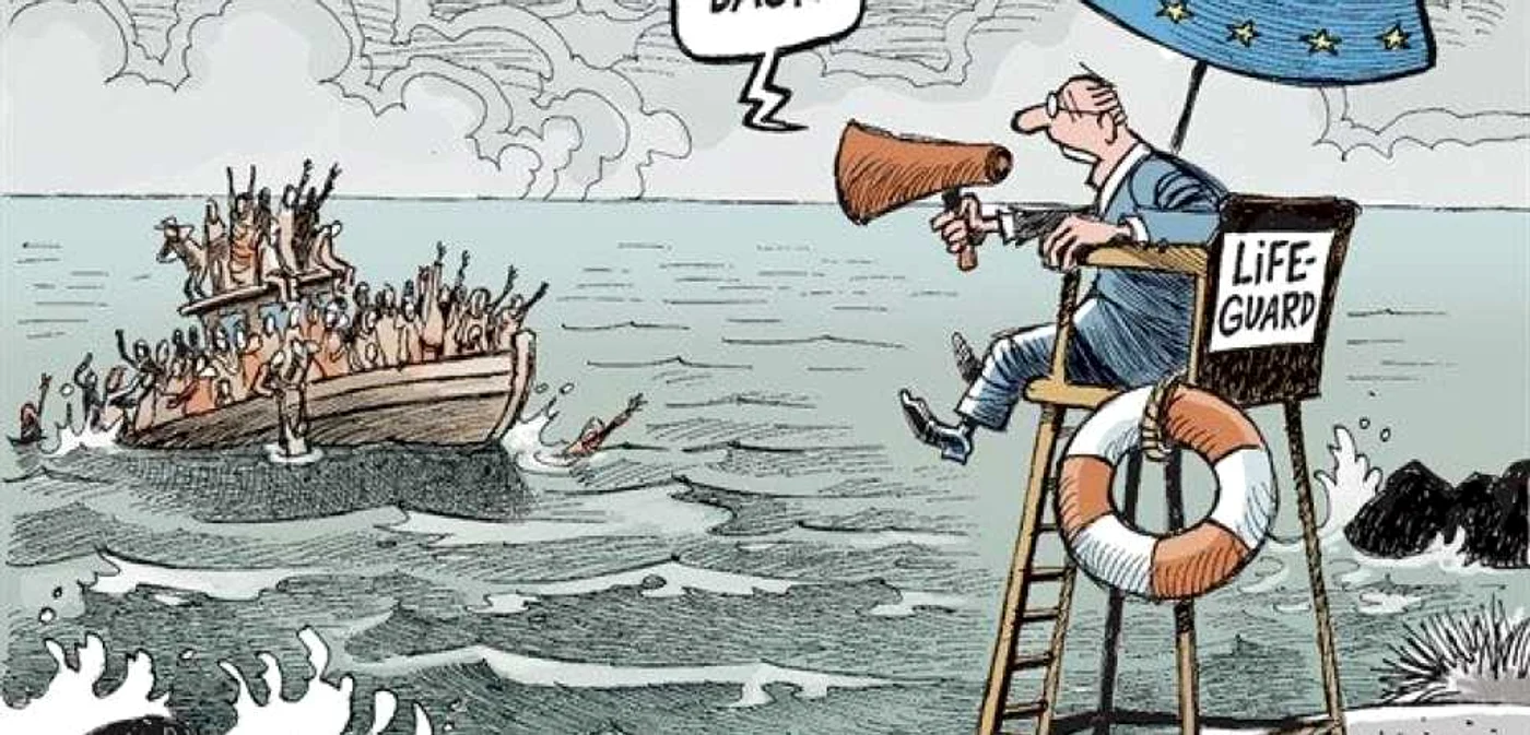 refugiati europa Caricatură de Patrick Chappatte/The International New York Times