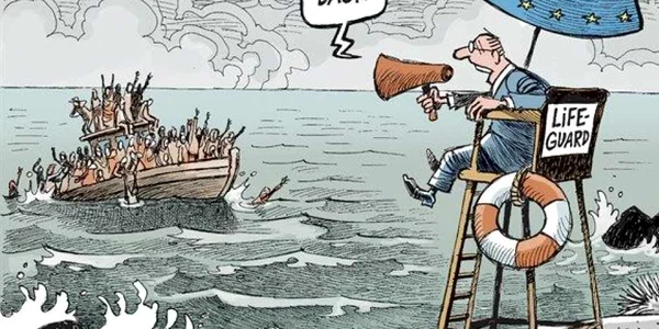 refugiati europa Caricatură de Patrick Chappatte/The International New York Times
