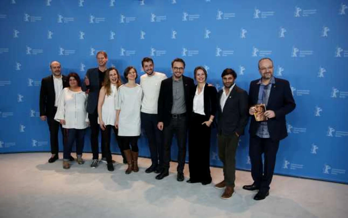 Echipa filmului "Ana, mon amour", la Berlinale  FOTO Florin Ghioca / Berlin