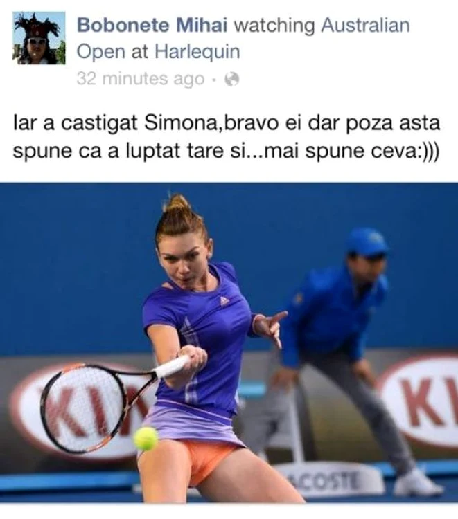 Simona Halep, făcută de râs de actorul de comedie