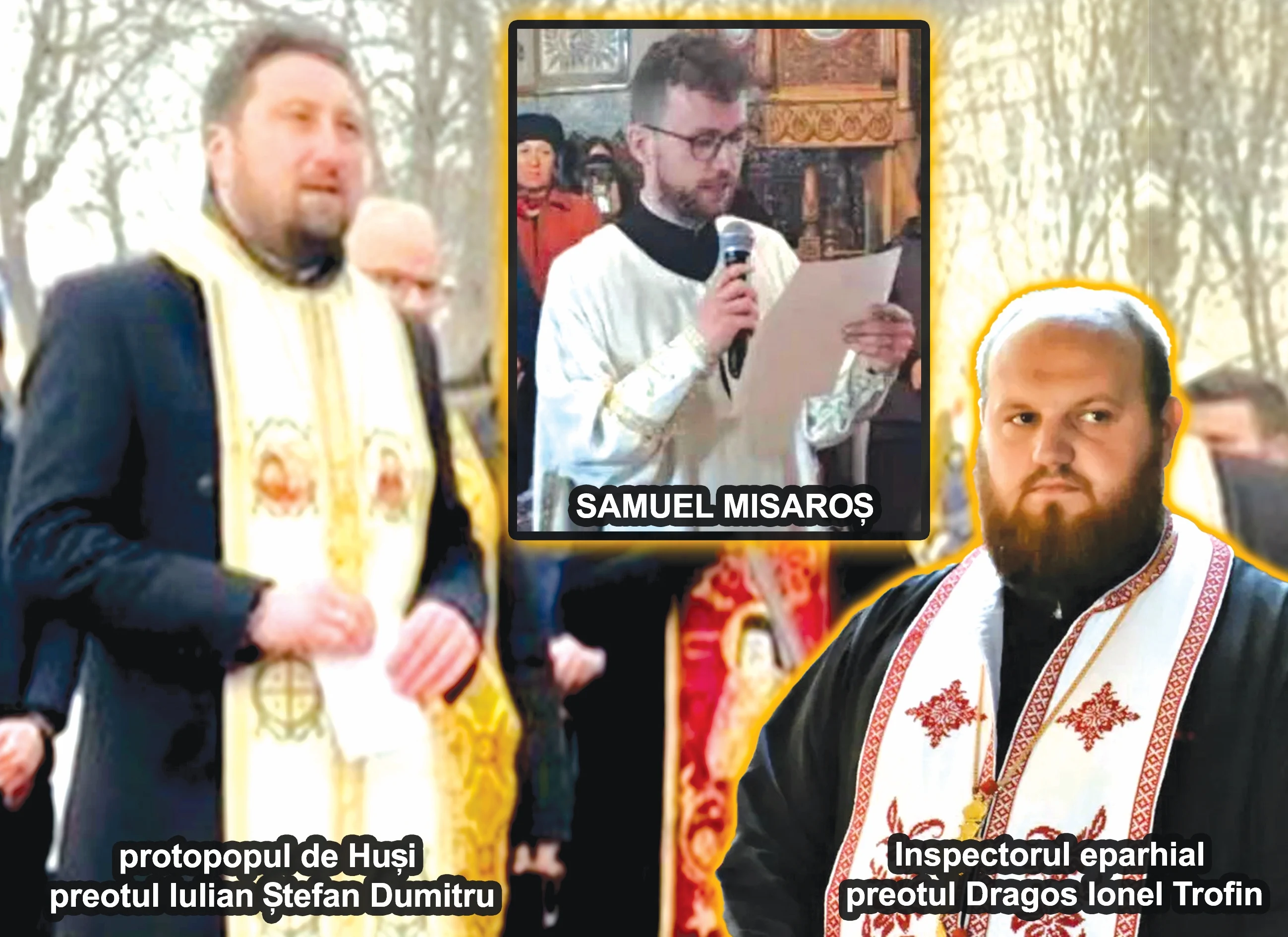 Preotul care declara că l-ar bate pe filologul Adrian Papahagi a recidivat. Inspectorii Episcopiei Hușilor, veniţi în control, ținuți la poartă și înjuriați