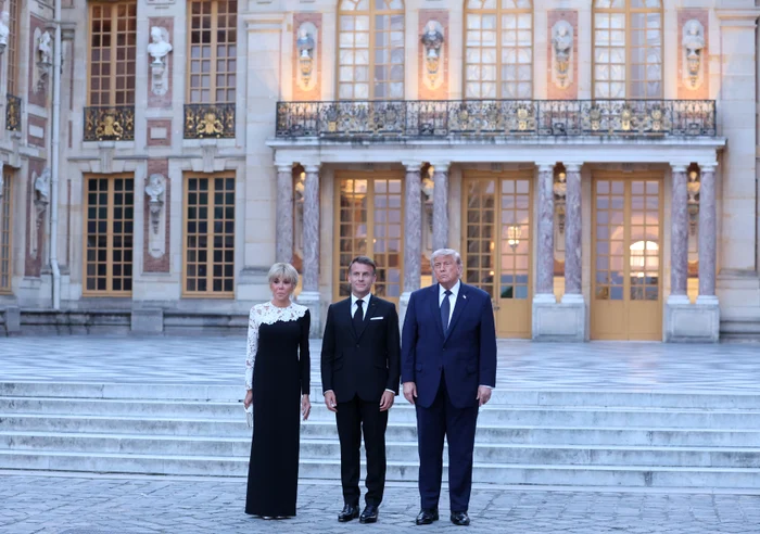 Emmanuel Macron și soția sa, Brigitte, l au invitat pe Donald Trump la Versailles, Profimedia (1) jpg