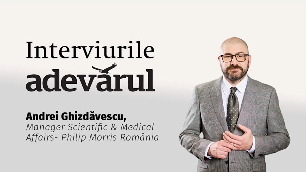 Produsele fără fum, alternativă mai puțin nocivă la continuarea fumatului. Detaliază Andrei Ghizdăvescu, Manager Scientific & Medical Affairs, Philip Morris România 