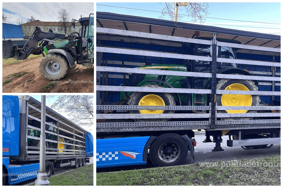 Două tractoare furate din Germania şi Belgia, găsite în Borş. Marfa depășește 140.000 euro