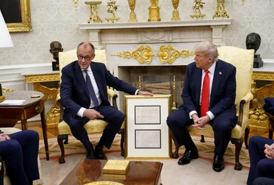 Donald Trump Friedrich Merz Biroul Oval 5FOTO EPA EFE jpg