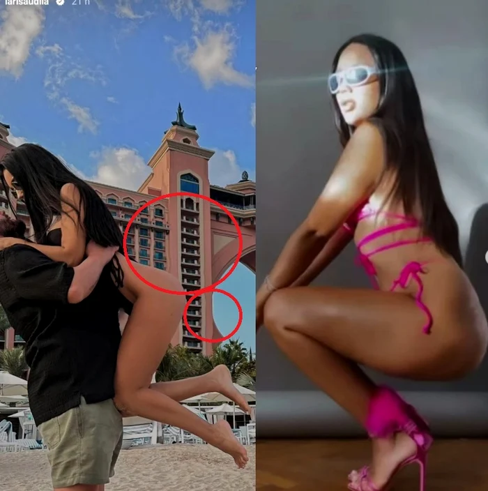 Larisa Udilă a „ondulat” clădirile din Dubai, pentru a avea o talie subțire / Sursă foto: Instagram