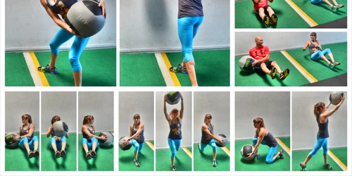 exercitii minge medicinala