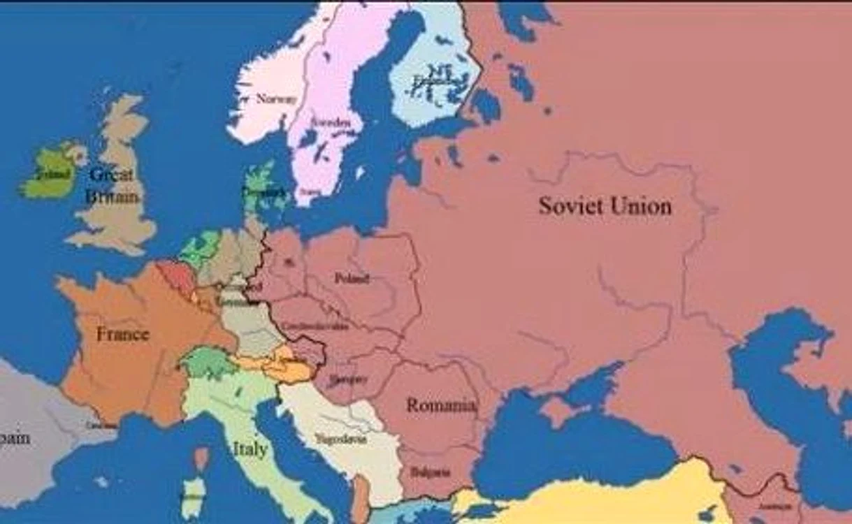 
    Europa în 1945. Captura foto: YouTube  