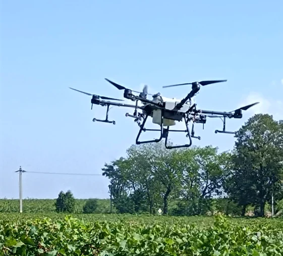 Drone de stropit viile FOTO: Direcția Județeană de Agricultură Vrancea