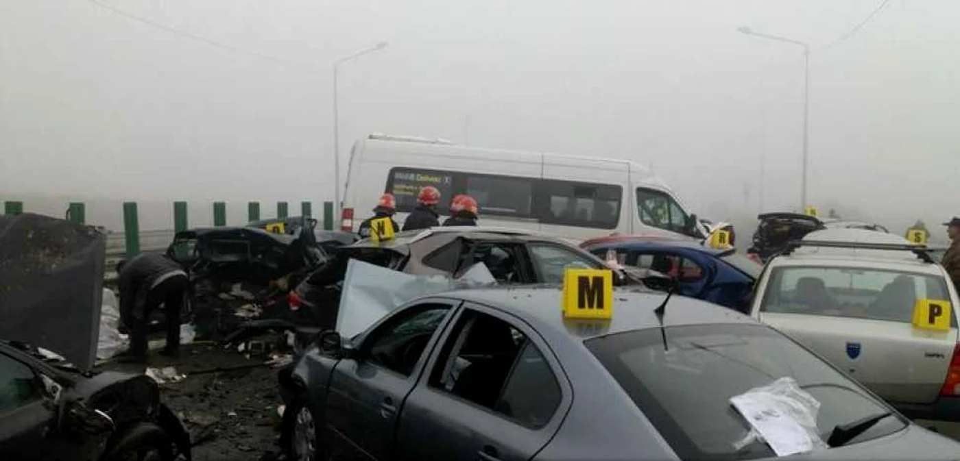 Accident deosebit de grav pe Autostrada Soarelui FOTO ISU Bucureşti