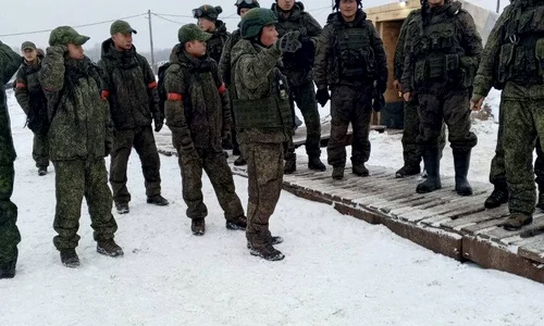 Un grup de soldați nord coreeni în regiunea Kursk Foto X Military News UA jpg