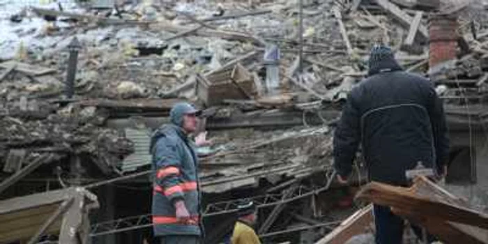 Din imobilul de pe Paris a rămas numai moloz în urma exploziei