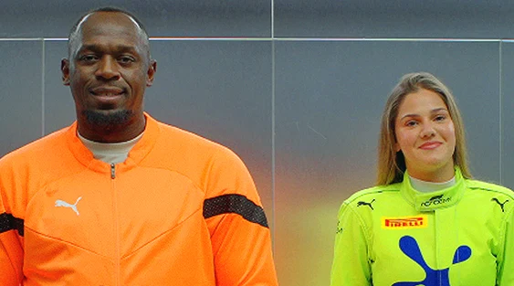 Zoe și Usain, umăr la umăr  FOTO: arhivă personală