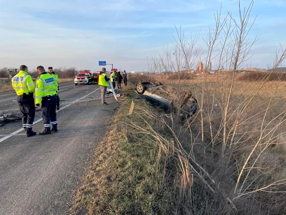 O șoferiță fără experiență a produs un accident cu opt victime Sursă foto: IPJ Timiș