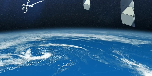 randare 3D a Statiei spatiale cu un brat robotic foto shutterstock