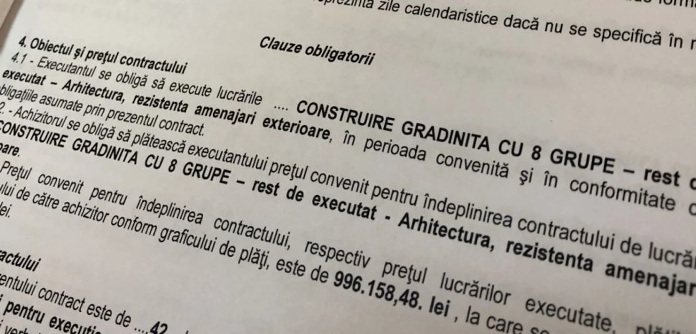Contractul petnru execuţia lucrărilor a fost semnat FOTO PMC