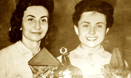 Angelica Rozeanu și Ella Zeller (© Facebook / Muzeul Național al Banatului)