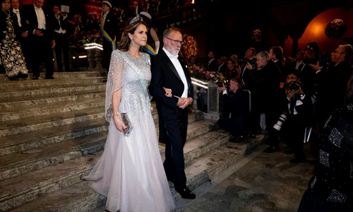 Prințesa Madeleine și laureatul Premiului Nobel pentru Fiziologie sau Medicină, Fred Ramsdell, Profimedia 1058233727 jpg