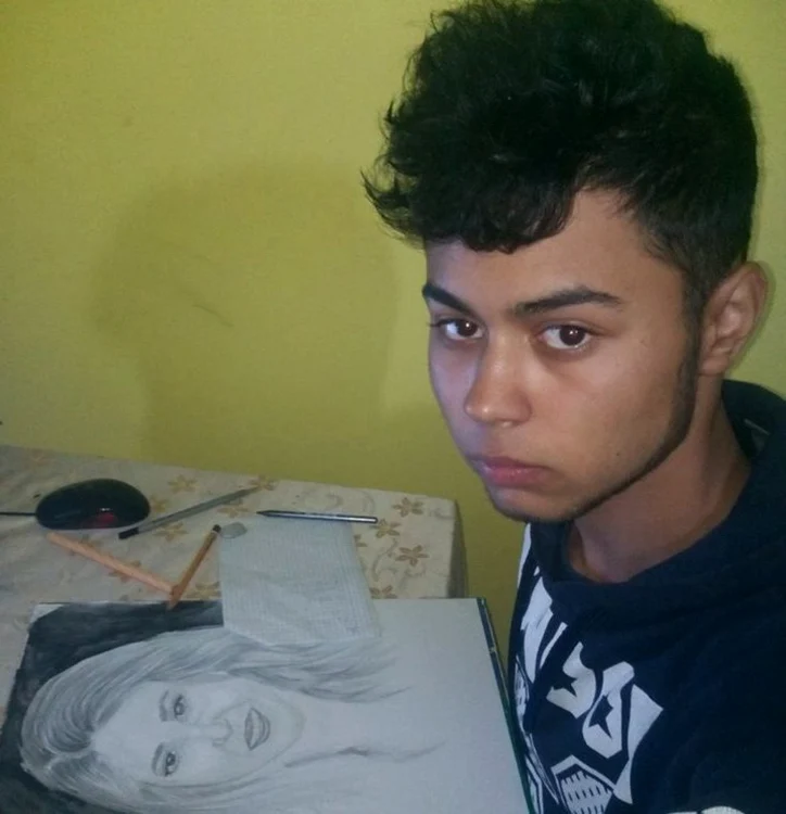 Ionuţ Cristea, un elev talentat la desen FOTO Facebook/Ionuţ Cristea