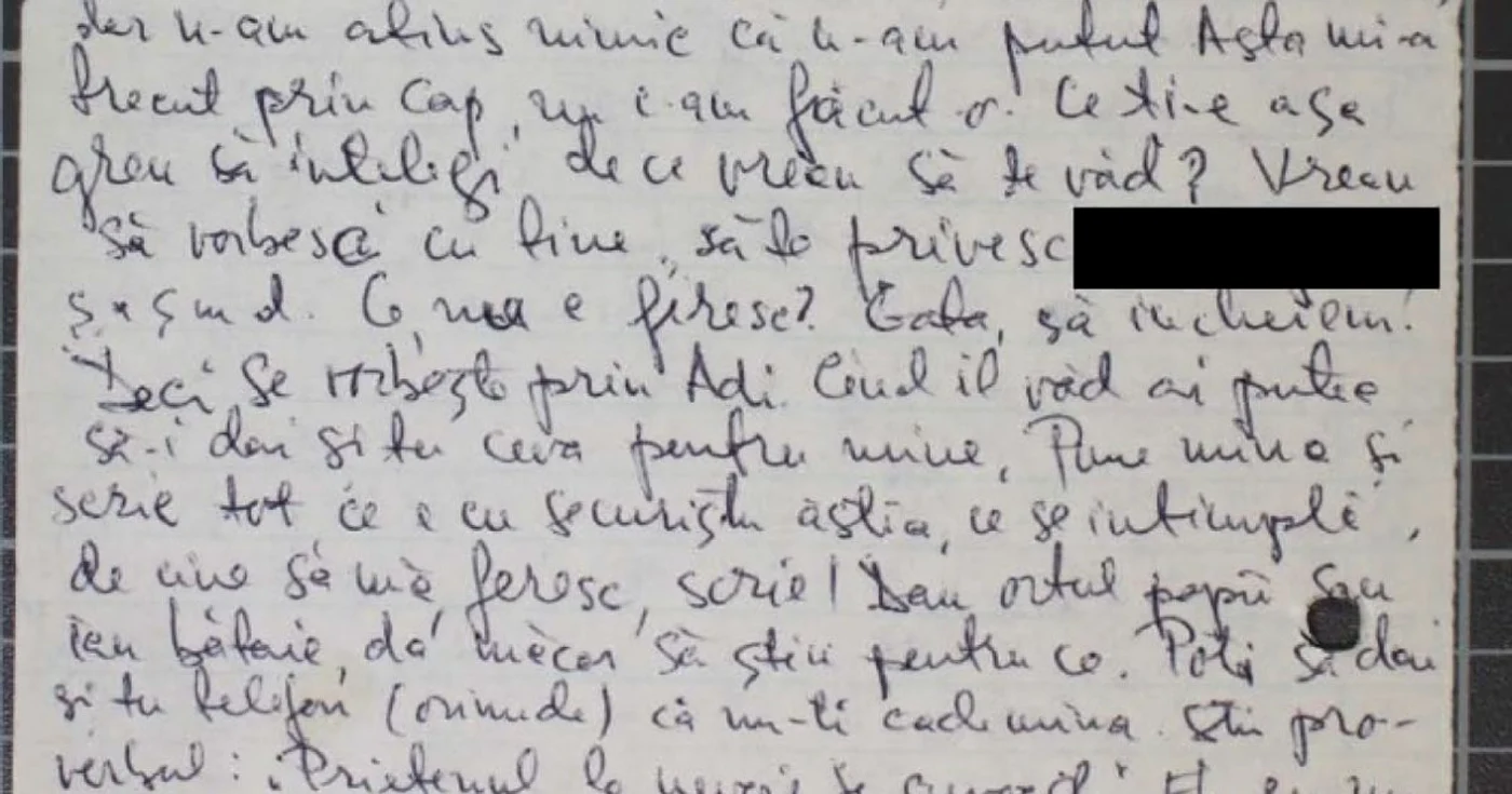 scrisoare banica nadia