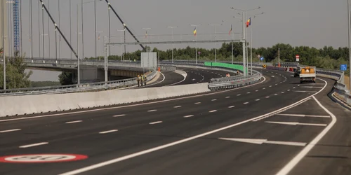 Inaugurarea podului suspendat peste Dunare construit in zona Braila, 6 iulie 2023 FOTO Inquam Photos/George Călin