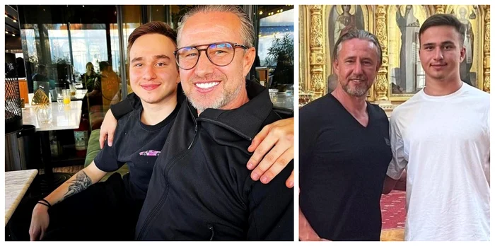 Laurențiu Reghecampf, alături de fiul său cel mare, Luca