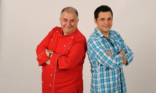 maestrul Horia Vârlan şi Cove, gazdele emisiunii „Mama mea găteşte mai bine” jpeg