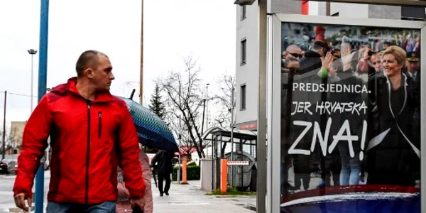 Afis electoral alegeri prezidentiale Croatia FOTO AFP